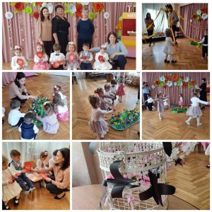 Astăzi grupa de creșă a chemat soarele, păsările, și primăvară zglobie…